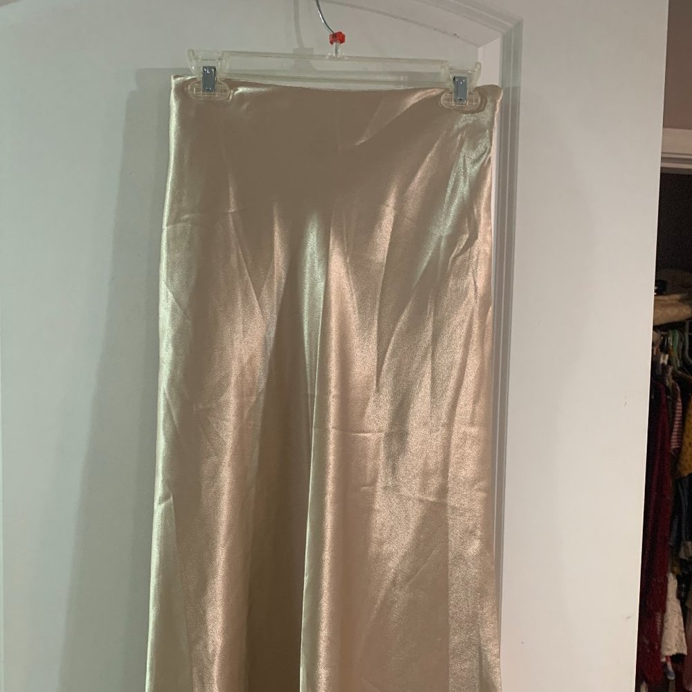 Midi Sleek Gold Skirt